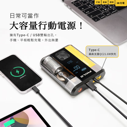 Philo 飛樂 行車救援王STP09二代 救車x打氣多功能機 透視升級版