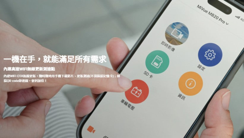 Mio MiVue M820 Pro 雙鏡頭機車行車記錄器｜前後 2K HDR Sony 星光 GPS IP67（贈64G）