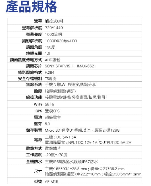 ASTRO 星易科技 Pisces 雙魚座｜Android 14 前後雙鏡頭多功能行車記錄器
