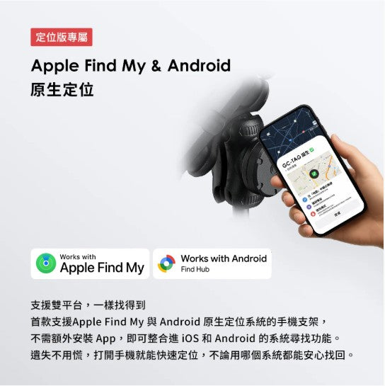 grantclassic 八力架 OctaStand 機車手機架｜八角鎖定・減震防脫・快拆設計