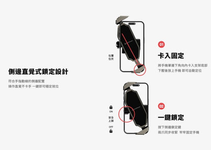 grantclassic 二勢力 Dualfind Air 機車手機支架 標準版