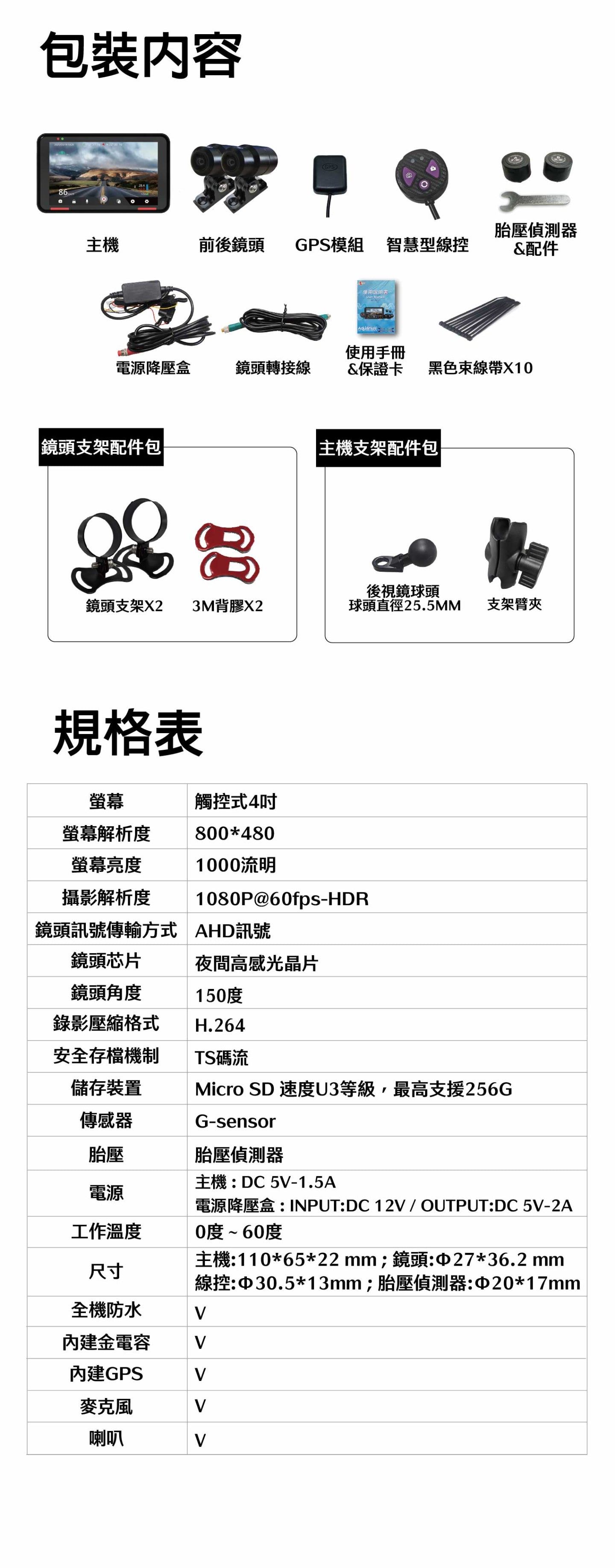 星易科技 Aquarius水瓶座 前後雙鏡頭多功能行車記錄器