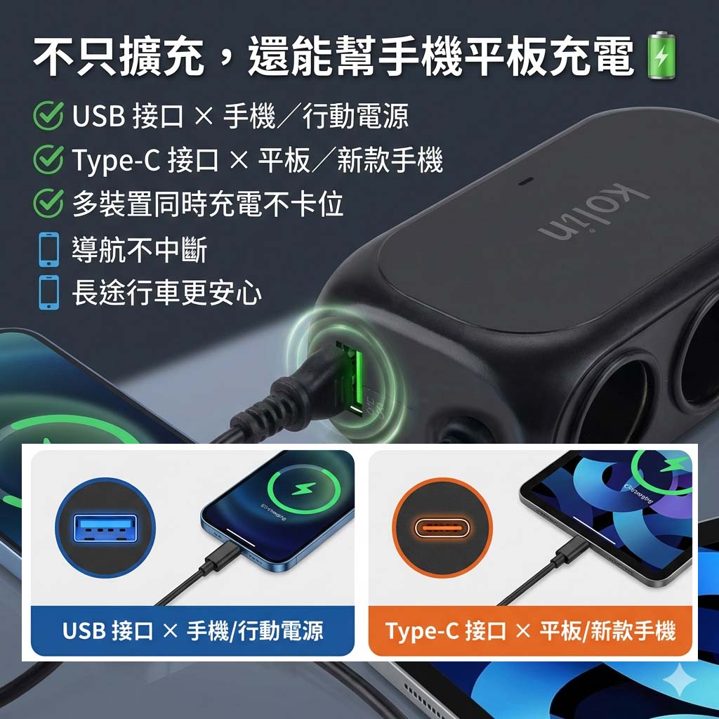 KEX-DLCA25 車用急速充電器 Type-C快充