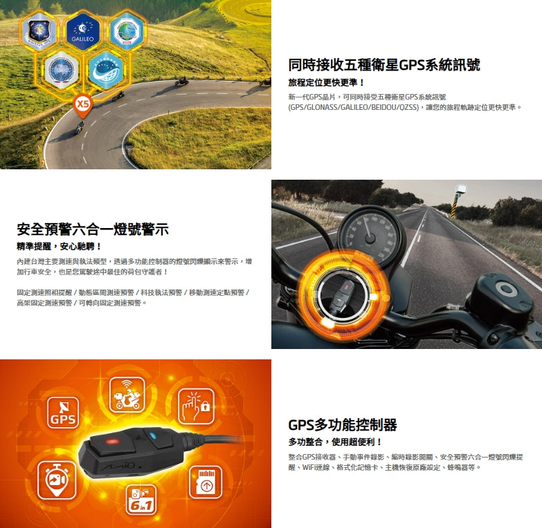 Mio MiVue M820WD 勁系列 【三年保固｜附64G】HDR 星光級雙鏡頭機車行車記錄器