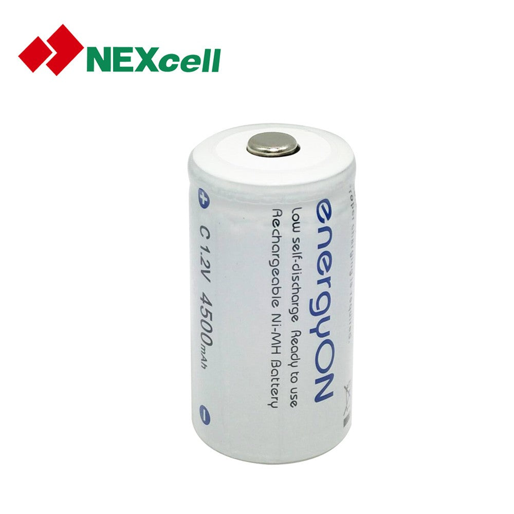 NEXcell 耐能 energy on C 【4500mAh】鎳氫低自放充電電池 2號 可充500次