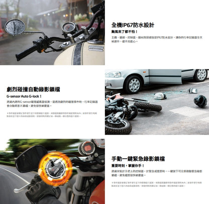 Mio MiVue M820WD 勁系列 【三年保固｜附64G】HDR 星光級雙鏡頭機車行車記錄器