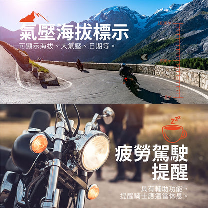 LOOKING錄得清 Vision500幻視【贈延長線組+GPS+線控+128G】前後雙鏡頭機車行車記錄器