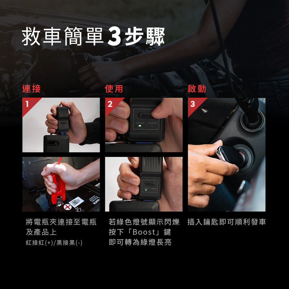 【Philo 飛樂】純黑潮酷款 8000mAh汽油版救車行動電源｜PQC-8000SE