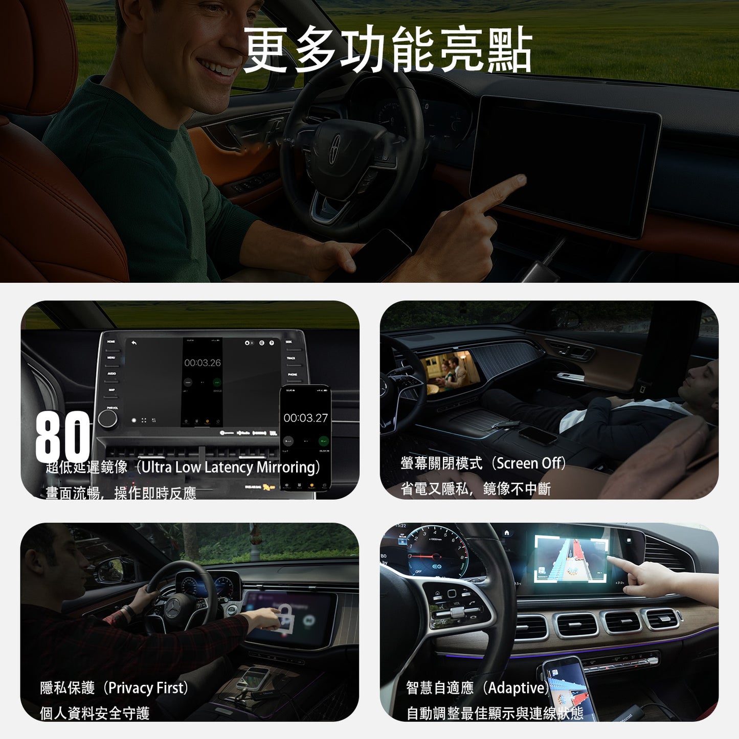 ottocast mirror Touch 無線CraPlay手機鏡像轉接器