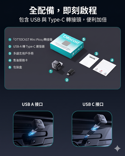 OTTOCAST MINI PICO 車用無線CarPlay