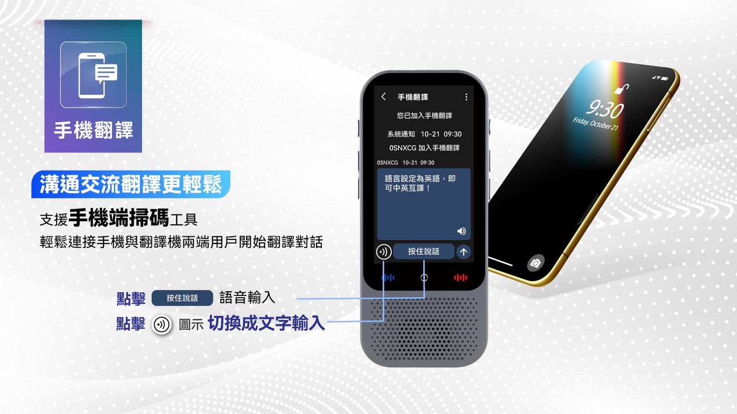快譯通 VT660 雙向即時智慧口譯機｜出國旅遊商務必備